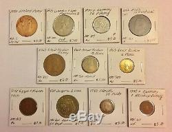 1800s-1900s World Lot of 150 Carded Coins with Silver, many BU-AU LOT#2