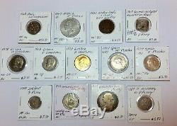 1800s-1900s World Lot of 150 Carded Coins with Silver, many BU-AU LOT#4