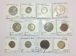 1800s-1900s World Lot of 150 Carded Coins with Silver, many BU-AU LOT#5