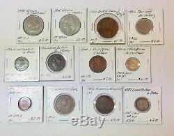1800s-1900s World Lot of 150 Carded Coins with Silver, many BU-AU LOT#6
