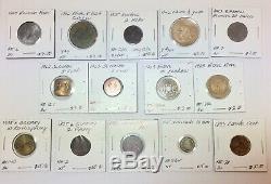 1800s-1900s World Lot of 150 Carded Coins with Silver, many BU-AU LOT#6