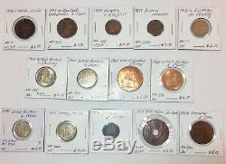 1800s-1900s World Lot of 150 Carded Coins with Silver, many BU-AU LOT#6