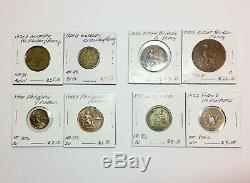 1800s-1900s World Lot of 150 Carded Coins with Silver, many BU-AU LOT#7