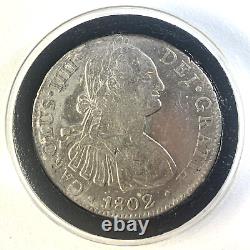 1802 Spanish Mexico Silver 8 Reales Colonial Dollar