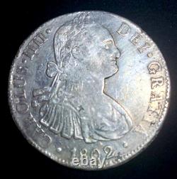 1802 Spanish Mexico Silver 8 Reales Colonial Dollar