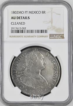 1802mo Ft Mexico 8-reales Carolus IIII Armored Bust Ngc Au-detail Higher-grades