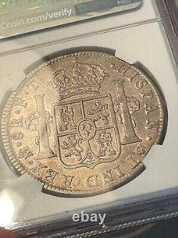 1803 MO FT 8 Reales 8R Mexico Charles IV Silver NGC AU 53