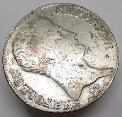 1804 AN 13 COW. 900 SILVER Napoleon I 5 Francs Republic France World Coin #13812