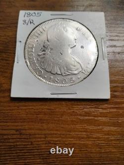 1805 Carolus IIII Mexico 8 Reales Silver Coin with Chop Marks