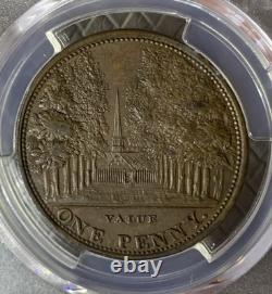 1812 Breat Britain Token 1 Penny John Bishop & Co Pcgs Au58