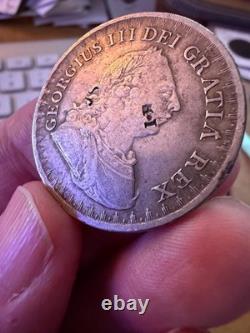 1812 George III Silver Bank Token 3 Shillings, Strong VF Detail, Sharp Wreath