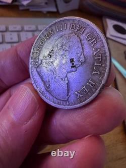 1812 George III Silver Bank Token 3 Shillings, Strong VF Detail, Sharp Wreath