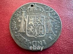 1819 Bogotá 2 Reales Ferdinand VII Legend on Charles IV Bust, Holed