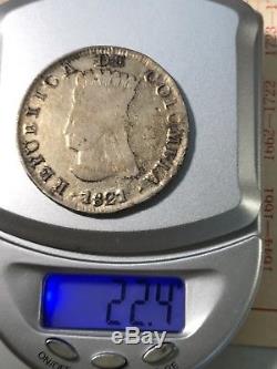 1821 Ba JF Colombia 8 Reales silver world foreign coin good condition RARE