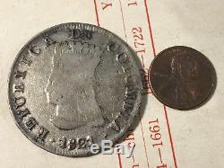 1821 Ba JF Colombia 8 Reales silver world foreign coin good condition RARE