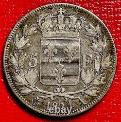 1824-A France Silver 5 Franc World Coin. ENN Coins