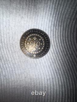 1825-R Brazil Silver 640 Reis, Uncertified, NR