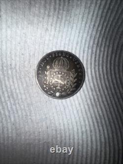1825-R Brazil Silver 640 Reis, Uncertified, NR