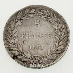 1831-1839 France 5 Francs Silver Coin Lot of 2, KM 735.1, 749.7