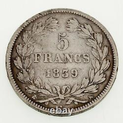 1831-1839 France 5 Francs Silver Coin Lot of 2, KM 735.1, 749.7