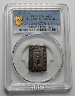 1837 Japan Silver Bu Au-'chopmark