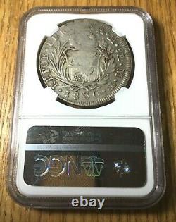 1837 Philippines countermark on 1836 Peru 8 reales silver crown counterstamp NGC