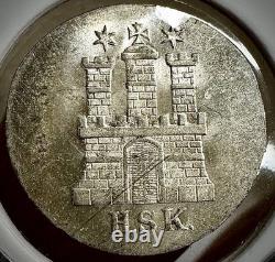 1841 Hanseatic Hamburg, Silver 1 Schilling, 149K Only, M. S. WithLuster