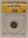 1844 Belgium Leopold I Silver 1/4franc Vf30 Details Anacs Coin Fourth Frank 1b
