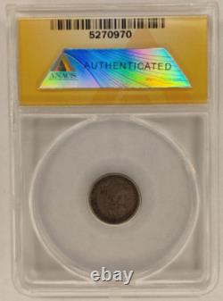1844 BELGIUM LEOPOLD I SILVER 1/4FRANC VF30 Details ANACS Coin Fourth Frank 1B