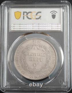 1848, Italy, Lombardy (Provisional Government). Silver 5 Lire Coin. PCGS MS-61