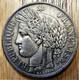 1850-a France 5 Francs Vf+ Authentically Toned Silver Coin Ceres -2nd Republic