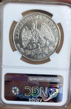 1870 OA E Mexico peso Small A NGC AU details