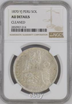1870 Yj Peru Silver-crown 1-sol Km# 196.3 Ngc Au-details Low-pop Highest-grades