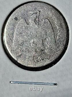 1872-Pi O Mexico 10 Centavos, Filler AG Condition! Key Date! 16k Mint