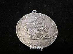 1879 Austria 2 FL Wedding Ann. Silver Coin Jewelry Mount Hole Added