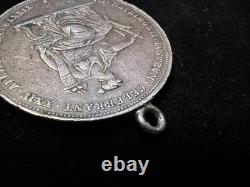 1879 Austria 2 FL Wedding Ann. Silver Coin Jewelry Mount Hole Added