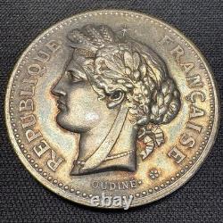 1879 France Silver Jeton Coin Somme Instruction Primaire Amiens 1800s