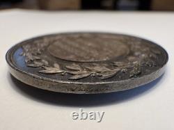 1879 France Silver Jeton Coin Somme Instruction Primaire Amiens 1800s