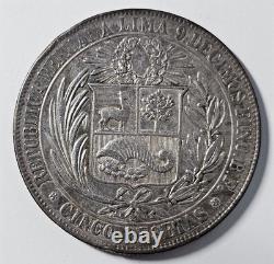 1880 B Peru 5 Pesetas
