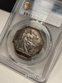 1880-dated Jeton Pcgs Mint State 63 Chamber Of Notaries This Is Nice