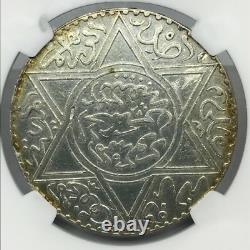 (1882) AH 1299 Morocco Paris 10 Dirhams NGC UNC DETAILS CLEANED KM Y# 8