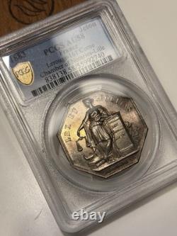 1883 Lerouge-161 Corne Chamber Of Notaries-lille-161 Pcgs Au58 Silver Jeton Nice