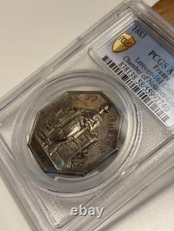 1883 Lerouge-161 Corne Chamber Of Notaries-lille-161 Pcgs Au58 Silver Jeton Nice