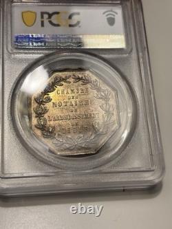 1883 Lerouge-161 Corne Chamber Of Notaries-lille-161 Pcgs Au58 Silver Jeton Nice