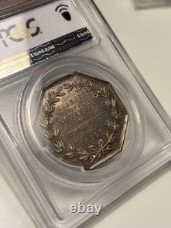 1883 Lerouge-161 Corne Chamber Of Notaries-lille-161 Pcgs Au58 Silver Jeton Nice