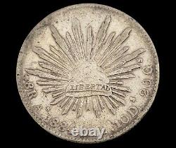 1884 As ML Alamos Mexico 8 Reales World Silver Rare Coin