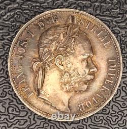 1884 Austria 1 Florin Incredibly Beautiful Toned Example