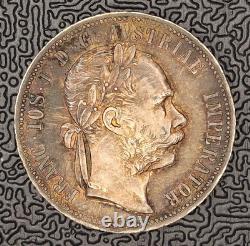 1884 Austria 1 Florin Incredibly Beautiful Toned Example