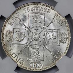 1888 Great Britain Silver 2 Shilling Florin NGC MS 63