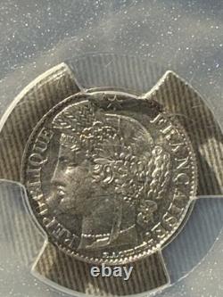 1888 a France 50 Centimes Silver Coin PCGS MS 64 GAD-419a F-189